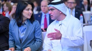 Katherina Reiche at a meeting with an Emirati delegation